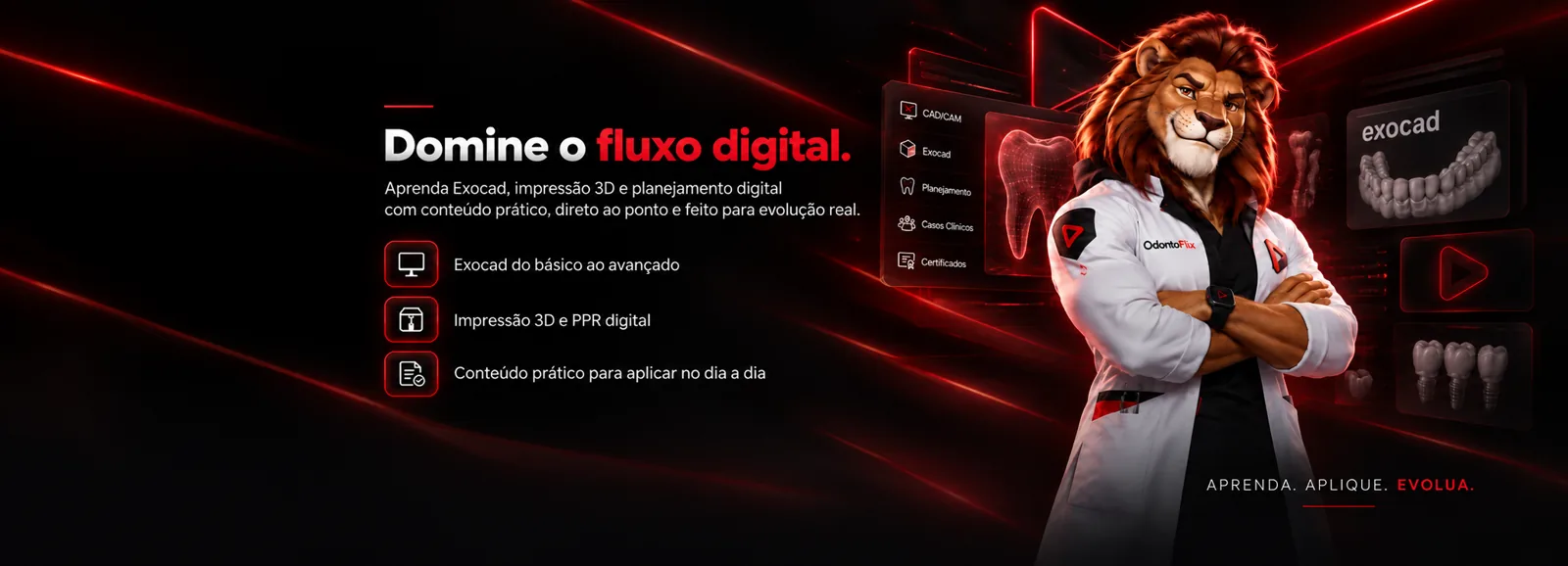 Domine o fluxo digital: Exocad do básico ao avançado, Impressão 3D e PPR digital, conteúdo prático para aplicar no dia a dia
